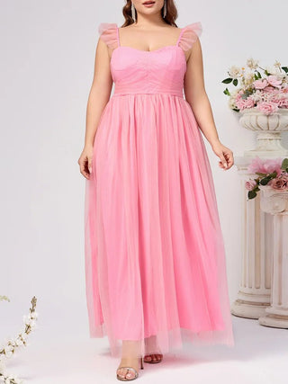 Elegant Ruffle Trim Evening Party Dress - Epictzar Intl.
