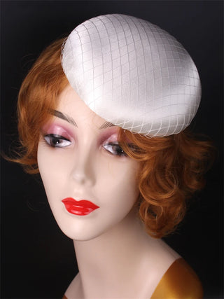Flower Fascinators Hats Party Wedding Women Satin Pillbox Cap Elegant Ladies Church Occasion Race Millinery Feather Hair Access