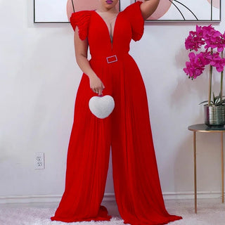 Elegant Pleated High Waist Jumpsuit - Epictzar Intl.