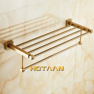 Antique Brass Bath Towel Rack