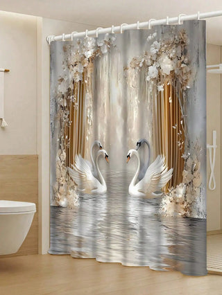 High End Swan Pattern Bathroom Set