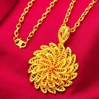 Large Retro Luxury Flower Pendant