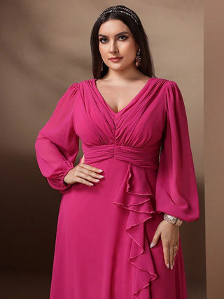 Elegant Ruffled Formal Party Maxi Dress - Epictzar Intl.