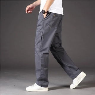 Classic Man Zipper Pockets Cargo Pants