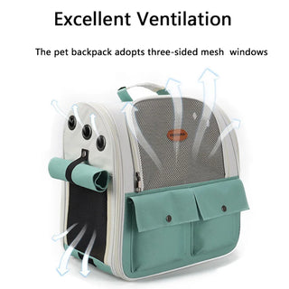 Foldable Ventilated Design Pet Backpack