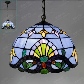 Handmade Peacock Tiffany Pendant Hanging Lamp