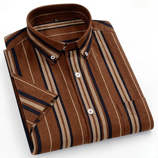 Elegant Designer Short Sleeve Plaid Shirts - Epictzar Intl.