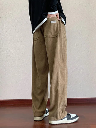 Multi-Pockets Drawstring Wide Sweatpants