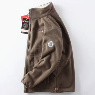 Winter Jacket Pocket Solid Color Casual Polar Fleece Men's Jacket Cold-Proof Thickened Male Warm Clothes Outwear Clothing Fleece