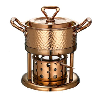 304 Stainless steel alcohol furnace Special pot for small hot pot Single One person Liquid solid pot cookware cooking pots set
