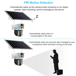 Wireless Dual Lens Solar Security Camera