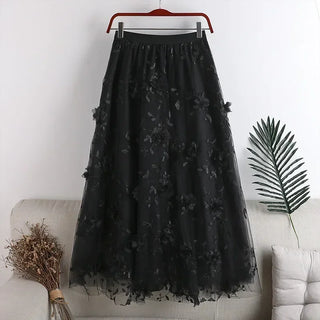 Vintage Embroidery Ethnic Style Party Skirt