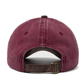 CNTANG PU Leather Washing Cotton Men Baseball Cap Letter Embroidery Women's Caps Summer Casual Unisex Sun Visor Hat Adjustable