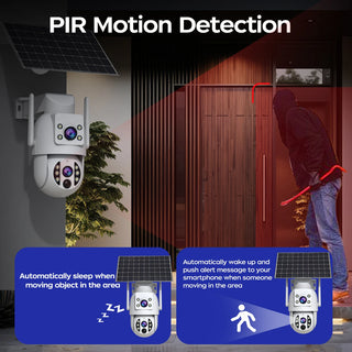 Dual Lens Solar Security Camera