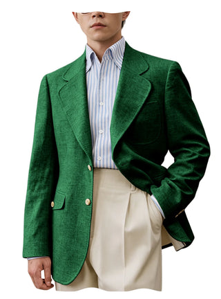 Linen Single Breasted Blazer Business Suit