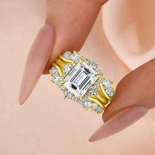 Luxury 14K Gold Engagement Bridal Ring