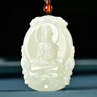 Natural Nephrite Buddhist Pendant Necklaces