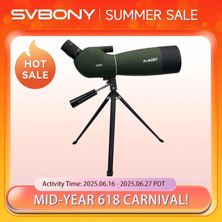 SVBONY 50/60/70/80 Spotting Scope Zoom Telescope Powerful  Waterproof Long Range PORRO Prism for Shooting camping equipment