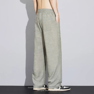 Men Breathable Linen Blend Baggy Pants
