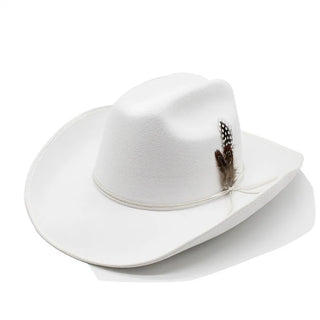 New 9.5CM Wide Brim Western Cowboy Hat For Men's Vintage Fascinator Cowgirl Jazz Hat Cloche Church Caps Sombrero Hombre