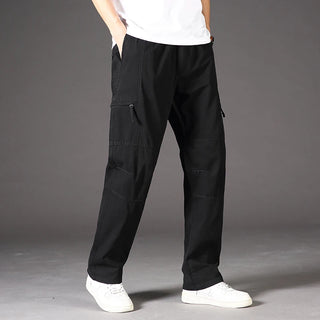 Classic Man Zipper Pockets Cargo Pants