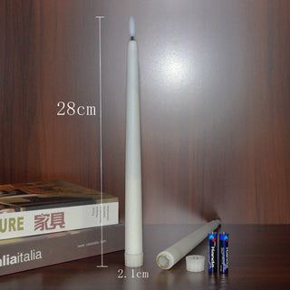 6 PCS / LOT Candle Plastic Flameless Battery Operated White LED Fake Candles For Romantic party Home Decor