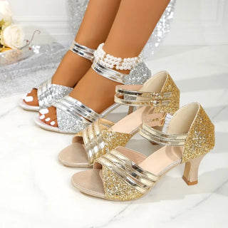 Elegant Shiny Crystal Bridal Sandals