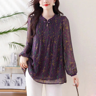 Fashionable Loose Belly Covering Blouse