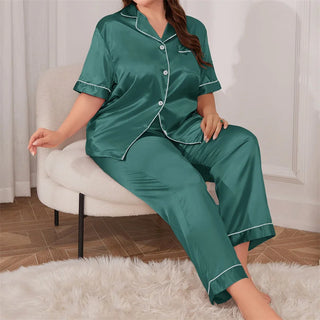 Women Silk Personalized Pajamas Set