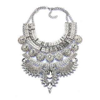 Vintage Crystal Choker Party Necklace