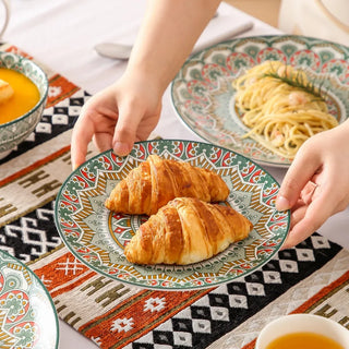 Mandala Patterned Ceramic Dinnerware Set