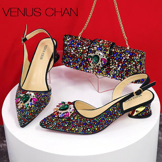 Mature Ladies Shoes Matching Bag Set