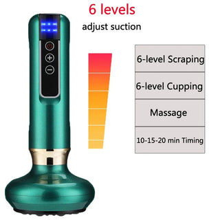 Electric Magnetic Cupping Massager Household Vacuum Negative Pressure with Heating Function for Meridian Dredging & Body Massage