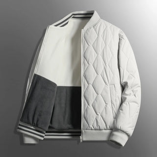 Double-side Wear Men's Fashion Autumn and Winter Puffer Cotton Coat Plus Size Mens Solid Color Zipper Cold-proof Outdoor Parkas