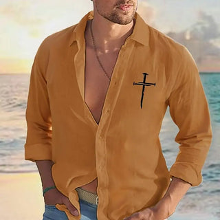 Simple Comfortable Linen Men's Shirt