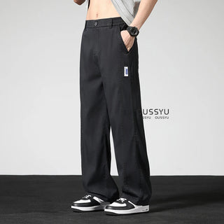 Luxury Elastic Waist Loose Straight Pants