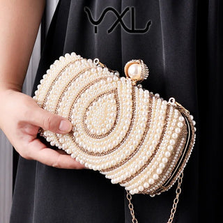 Luxury Pearl Beaded Evening Party Clutch Bag - Epictzar Intl.