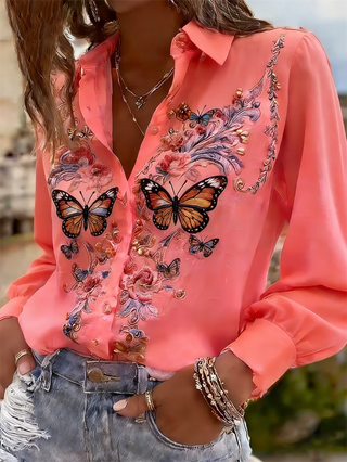 Men's Long Sleeve Floral Print Shirt - Epictzar Intl.