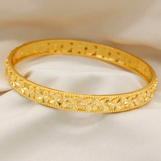 Adixyn 1pcs Love Engrave Figures Women's Closed End Bracelet Bangle Middle East Arab Partu Gifts