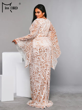 Luxury Geometric Sequin Evening Party Dress - Epictzar Intl.