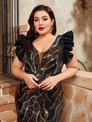 Luxury Fishtail Evening Gown Ball Dress
