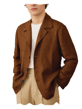 Men's Linen Breathable Soft Blazer Suit