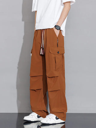 Multi-Pockets Ice Silk Cooling Pants