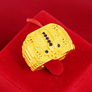 Generous Diamond Men 24K Gold AU999 Ring