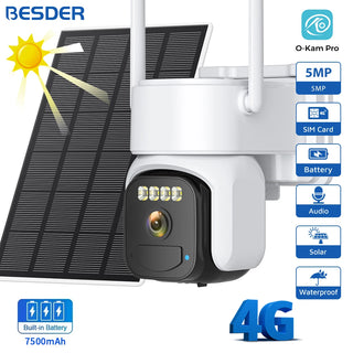 Solar Rechargeable Battery Surveillance IP Camera