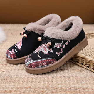 Slip-on Embroidered Comfortable Cotton Shoes