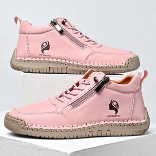 Luxury Brand Women Casual Shoes Genuine Leather Women Boots Zip Lightweight Walking Sneakers Handmade Breathable Loafers Size 43