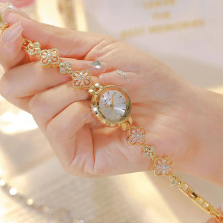 Watches For Women Fashion Elegant Gold Silver Bracelet Small Quartz Wristwatch 2025 Women's Lucky Watch Girlfriend Lovers Gift