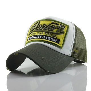 Summer Mesh Trucker Hat For Men Women Retro Letter Baseball Cap Adjustable Outdoor Sun Visors Hip Hop Snapback Bonnet кепка y2k