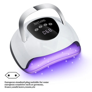 Professional 220W UV LED Nail Dryer With 57 Lamp Beads Smart Sensor Fast Curing Nail Lamp For Gel Polish Salon And Home Manicure